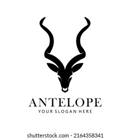 Antelope Head Vector Logo Template