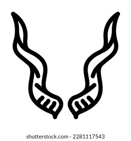 antelope horn animal line icon vector. antelope horn animal sign. isolated contour symbol black illustration
