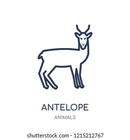 Antelope icon. Antelope linear symbol design from Animals collection. Simple outline element vector illustration on white background.