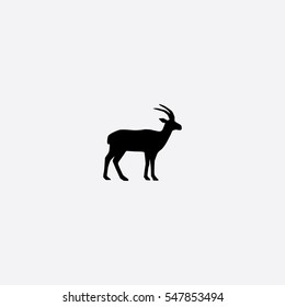 Antelope Icon Silhouette Vector Illustration

