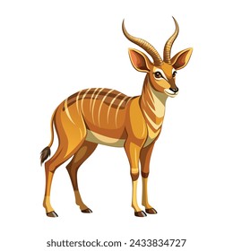 Antelope illustration on White Background