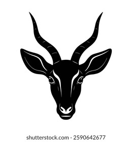 Antelope Line Art Vector Illustration and Stylish Antelope Outline Drawing Design