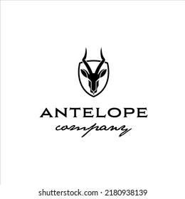 Antelope logo with badge and modern style design
