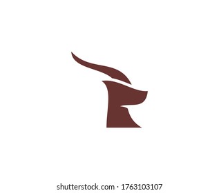 Antelope logo deer vector icon 
