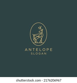 Icono de diseño de logotipo de Antelope vectorial