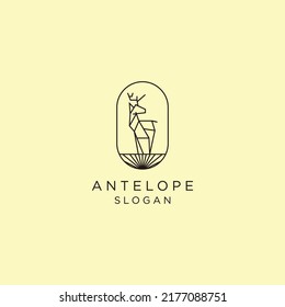 Antelope logo design icon vector