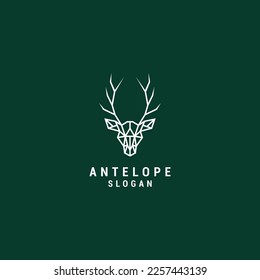 Antelope logo design icon vector