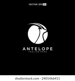 ilustración vectorial de diseño de logotipo antelope
