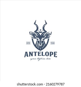 Antelope Logo Design Vector Image
