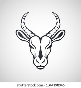 Antelope logo icon design, vector illustration