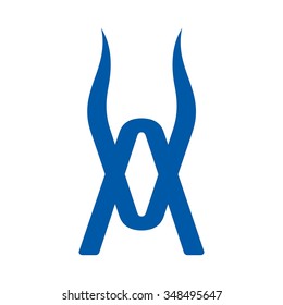 antelope logo and symbol. vector icon.