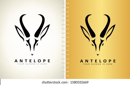 antelope logo vector. animal design.