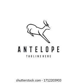 Antelope logo vector design. Awesome a antelope logo. A antelope logotype.