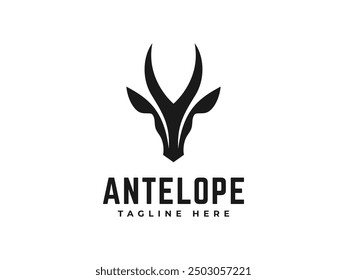 antelope logo vector illustration logo template