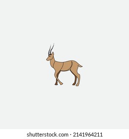 antelope logo vector illustrations design icon logo template
