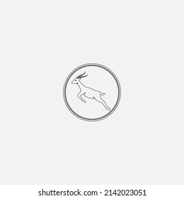 antelope logo vector illustrations design icon logo template