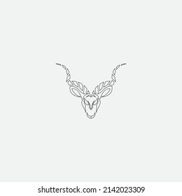 antelope logo vector illustrations design icon logo template