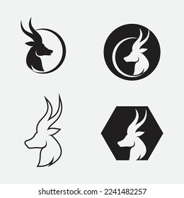 antelope logo vectores ilustraciones de diseño icono plantilla de logotipo