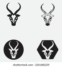 antelope logo vectores ilustraciones de diseño icono plantilla de logotipo