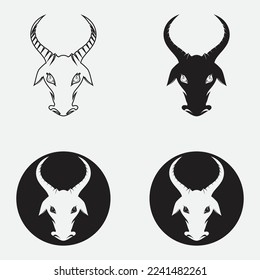 antelope logo vector illustrations design icon logo template