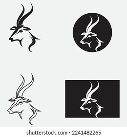 Logo-Vorlage für Antelope-Vektorgrafiken-Design-Symbol