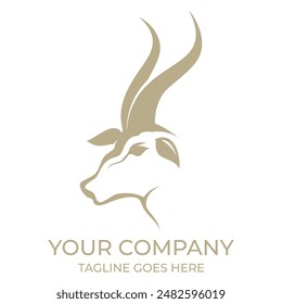 antelope logo vector illustrations design icon logo template