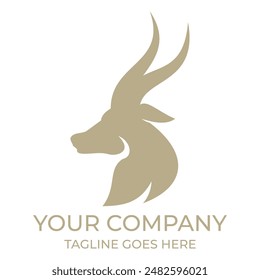antelope logo vector illustrations design icon logo template