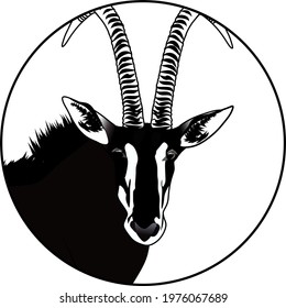 Antelope Sable Bull Logo Vector 