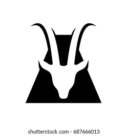 Antelope Or Sable Logo Vector.