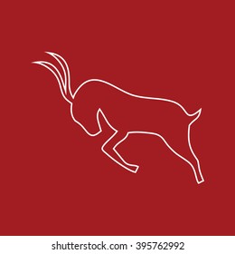 Antelope sign, antelope icon, antelope logo  vector illustration