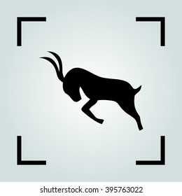 Antelope sign, antelope icon, antelope logo  vector illustration