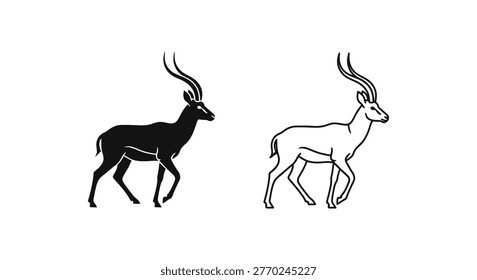 Antelope Species Comparison Identification Guide Vector