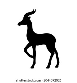 Antelope vector silhouette, animal icon symbol