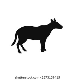 A antelope vector silhouette illustration