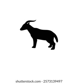 A antelope vector silhouette illustration