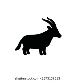 A antelope vector silhouette illustration