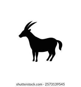 A antelope vector silhouette illustration