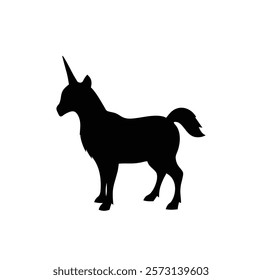 A antelope vector silhouette illustration