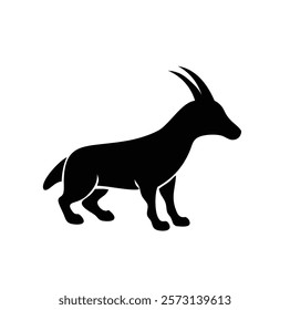 A antelope vector silhouette illustration