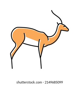 antelope wild animal color icon vector. antelope wild animal sign. isolated symbol illustration