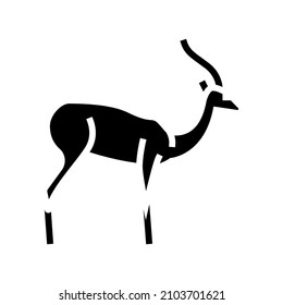 antelope wild animal glyph icon vector. antelope wild animal sign. isolated contour symbol black illustration