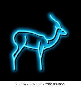 antelope wild animal neon light sign vector. antelope wild animal illustration