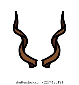antelope wildlife animal color icon vector. antelope wildlife animal sign. isolated symbol illustration