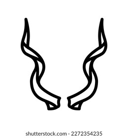 antelope wildlife animal line icon vector. antelope wildlife animal sign. isolated contour symbol black illustration