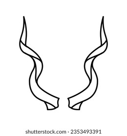 antelope wildlife animal line icon vector. antelope wildlife animal sign. isolated contour symbol black illustration