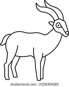 antelopes African antelopes Tibetan animal wild Outline