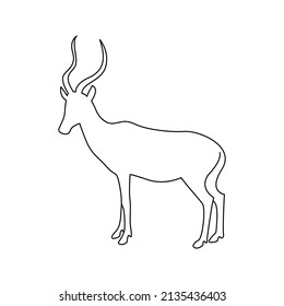 Antelopes icon. animal sign. vector illustration