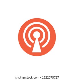 antena button with wifi connection vector illustration design