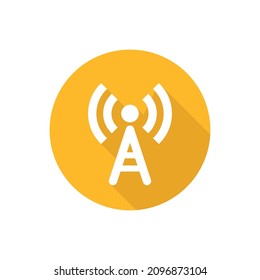 Antena flat icon with shadow