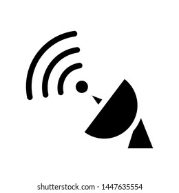 Antena icon , communication design template logo , wifi 

signal channel broadcast emblem isolated illustration , 

outline solid background white